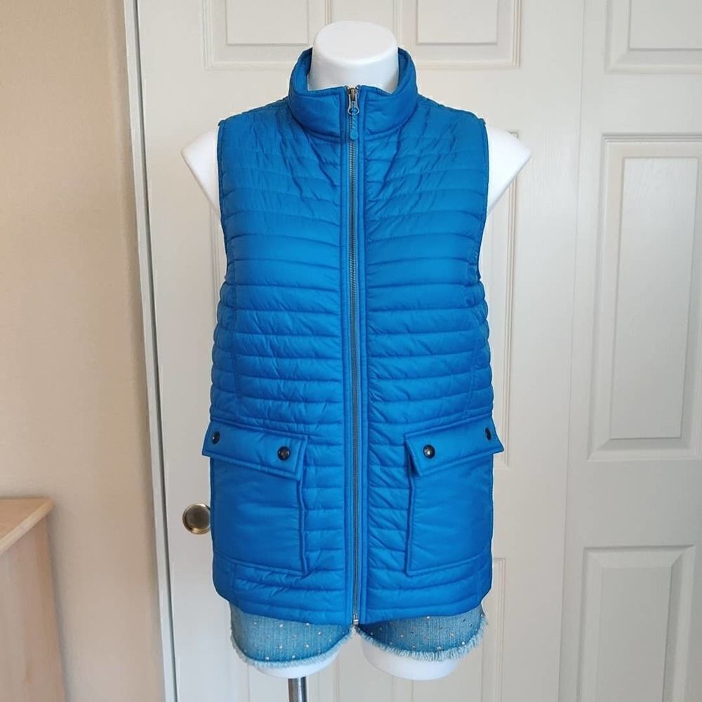 Vineyard Vines puffer pocket vest tide blue S
